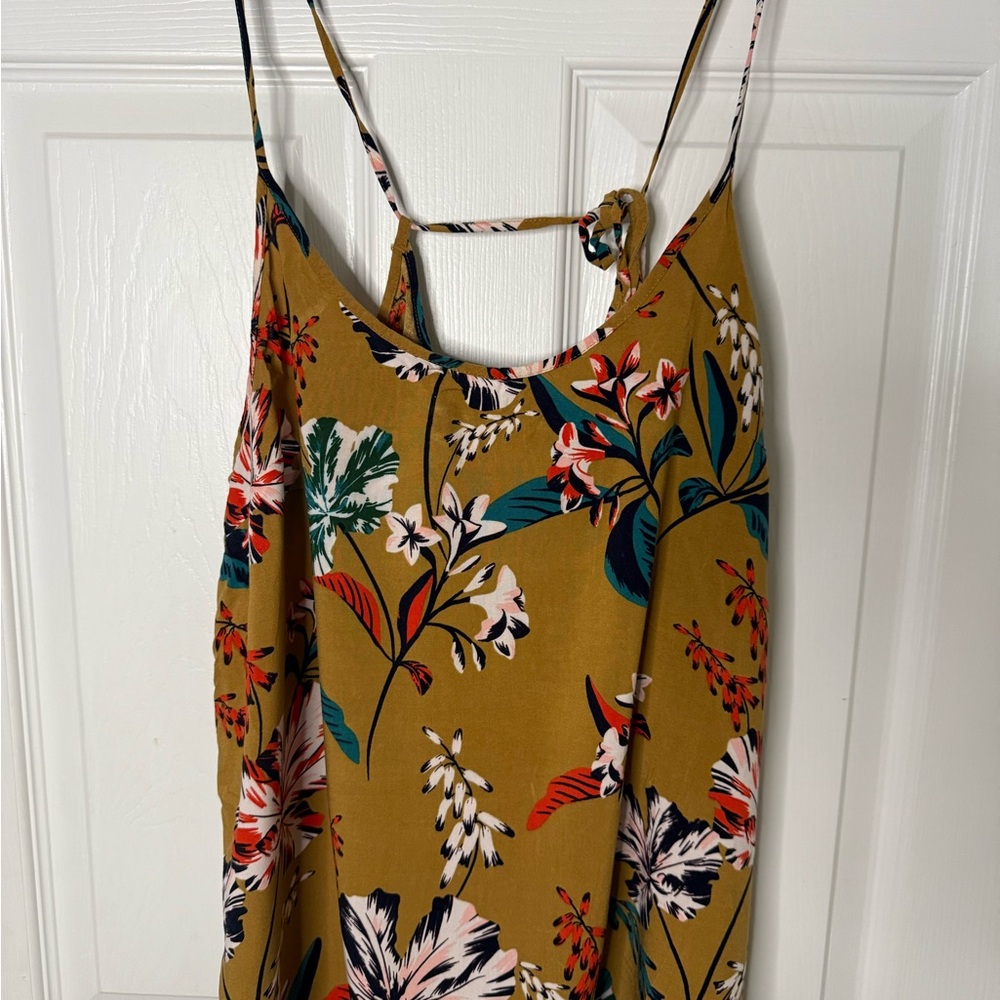 A New Day Gold Backless Tie Front Camisole